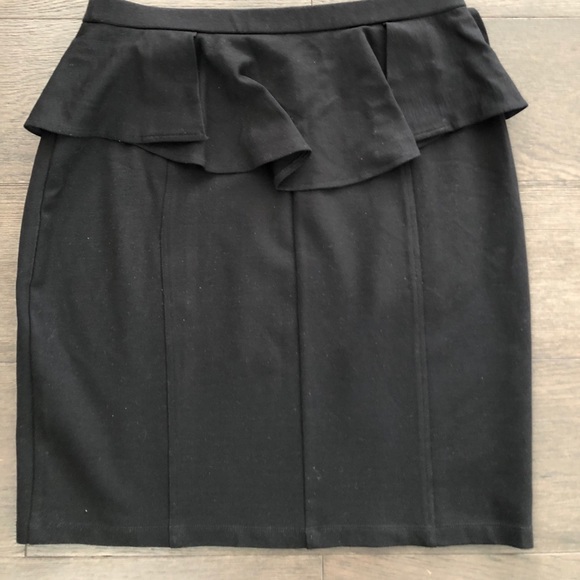 Yoana Baraschi peplum ruffle black skirt sz L - Picture 9 of 9